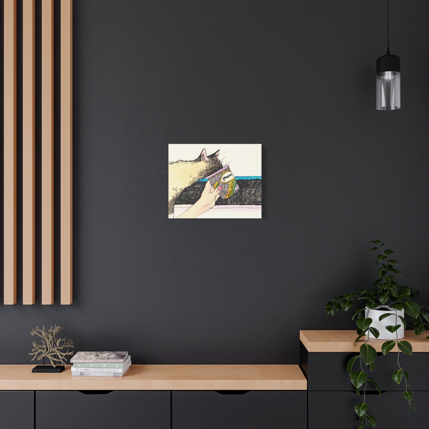 Ice Cream Kitty - Canvas