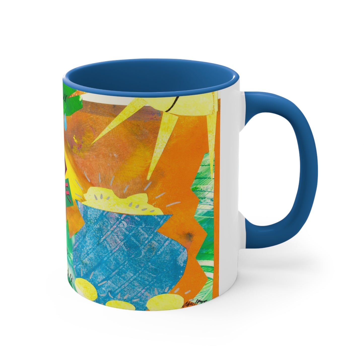 Rainbow Accent Coffee Mug, 11oz