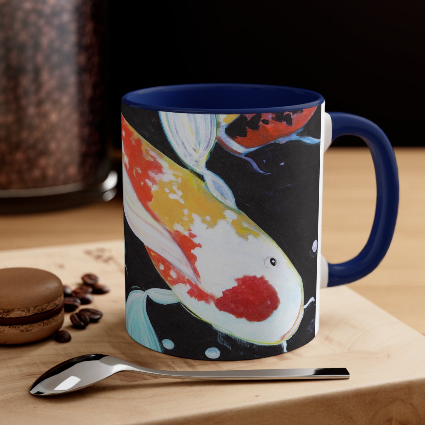 Koi Accent Coffee Mug, 11oz