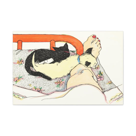 Feline Footsy  - Canvas
