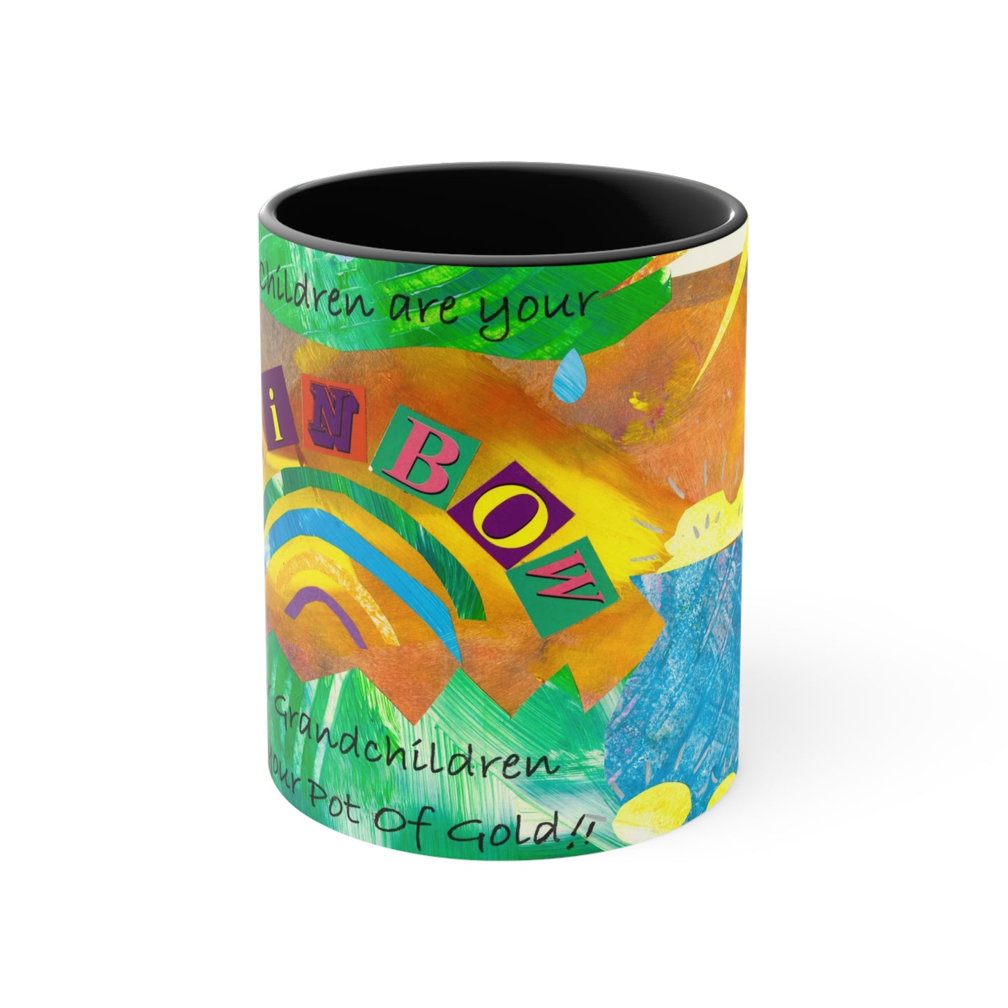 Rainbow Accent Coffee Mug, 11oz