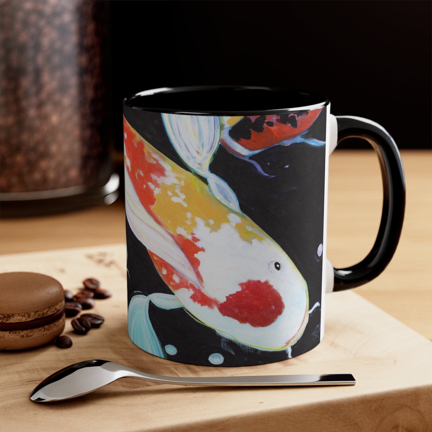 Koi Accent Coffee Mug, 11oz
