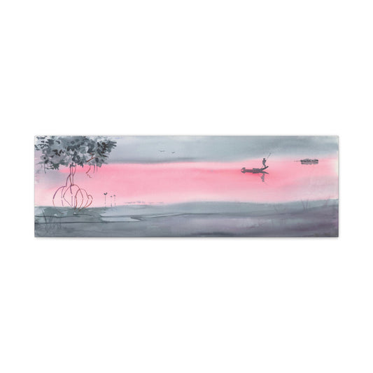 Pink & Grey Dawn  - Canvas