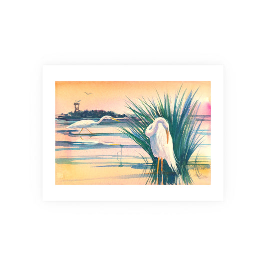 Sunset Egrets - Prints - Various Sizes