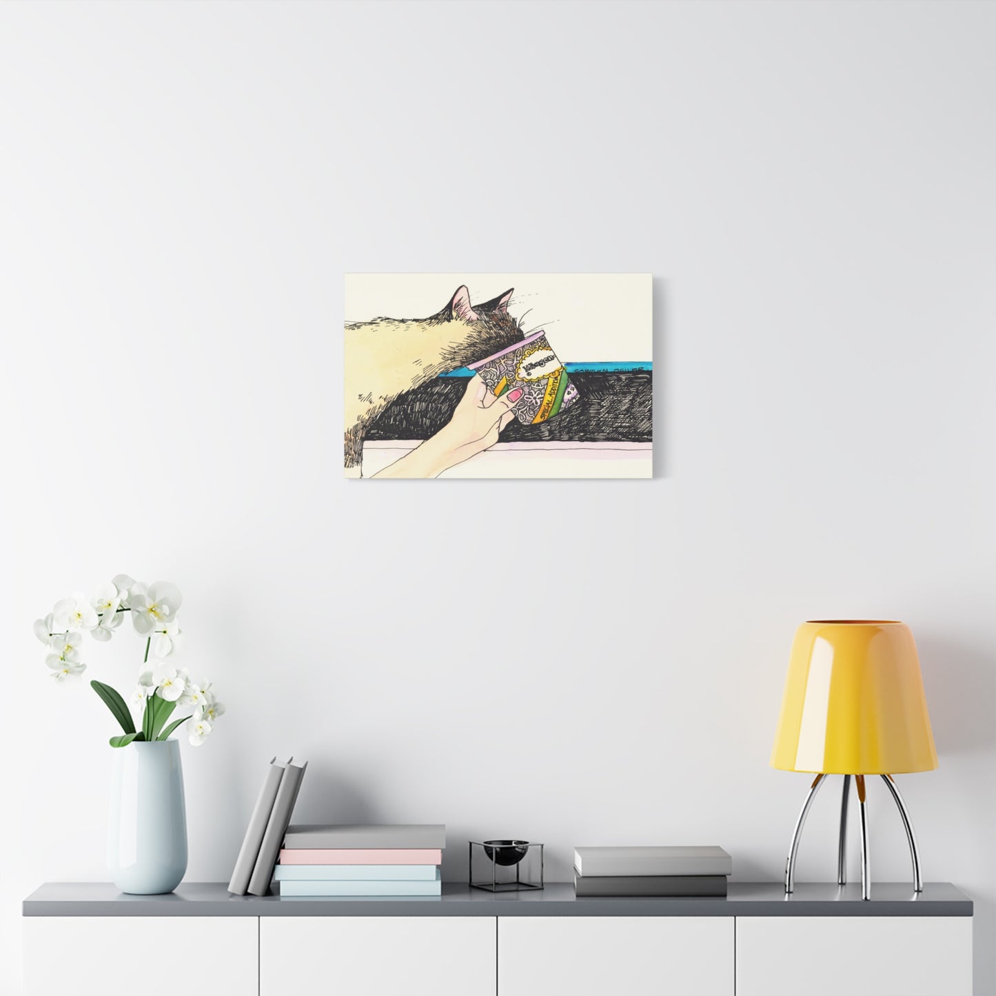Ice Cream Kitty - Canvas