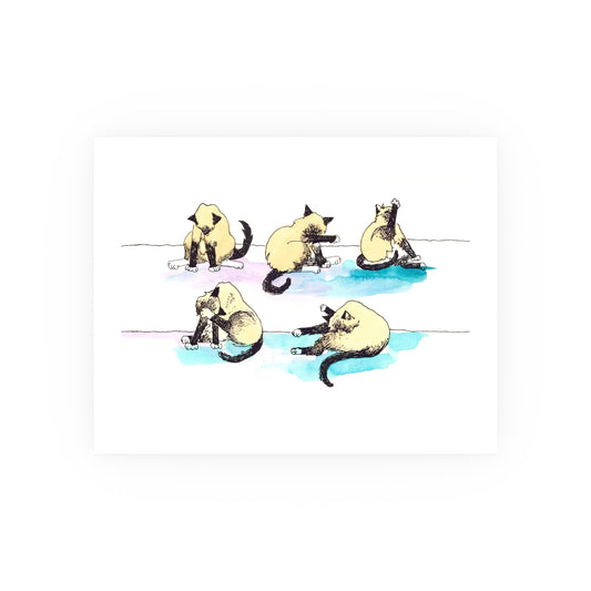 Duckling X 5 - Prints - Various Sizes