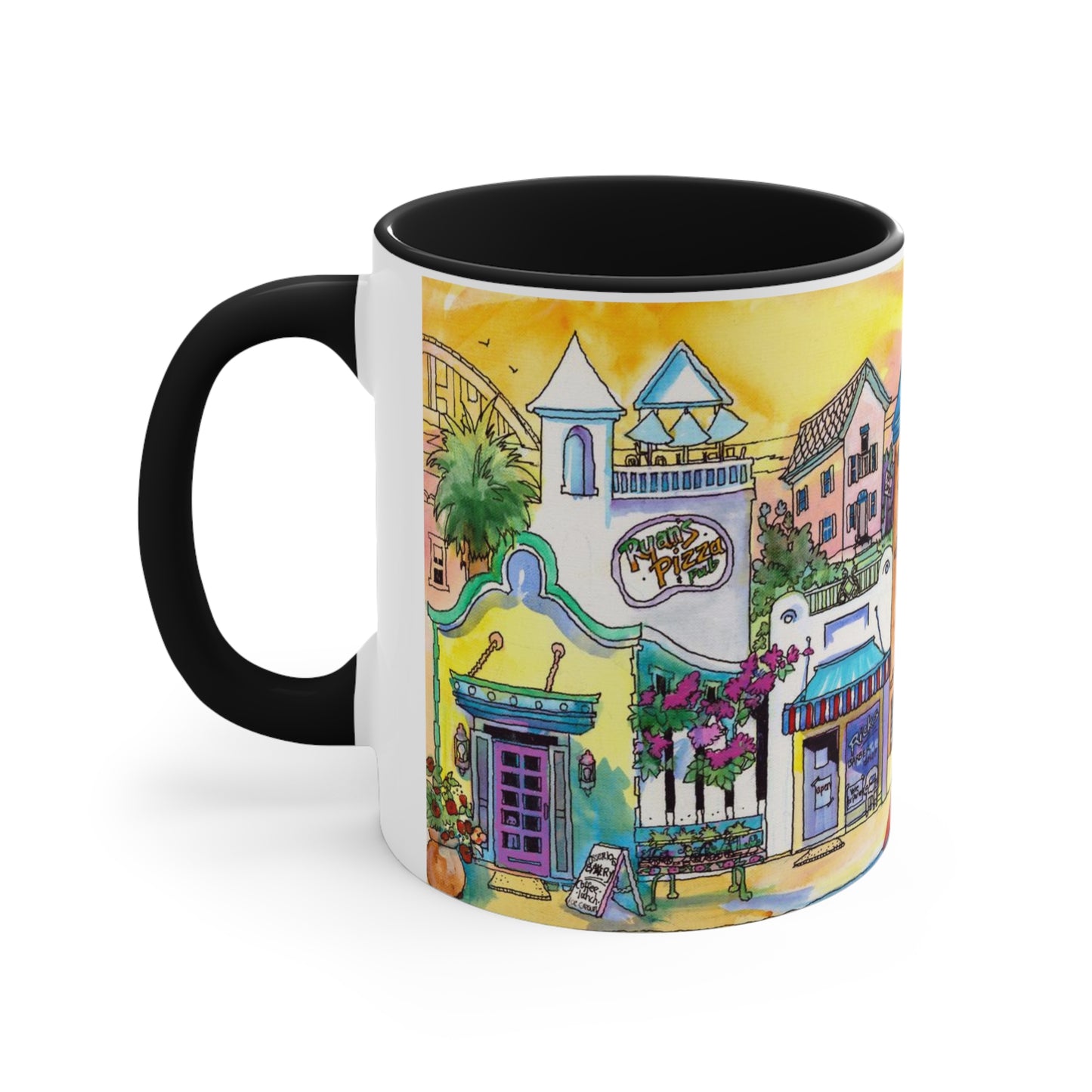 Cocoa Village Sunset Accent Coffee Mug, 11oz