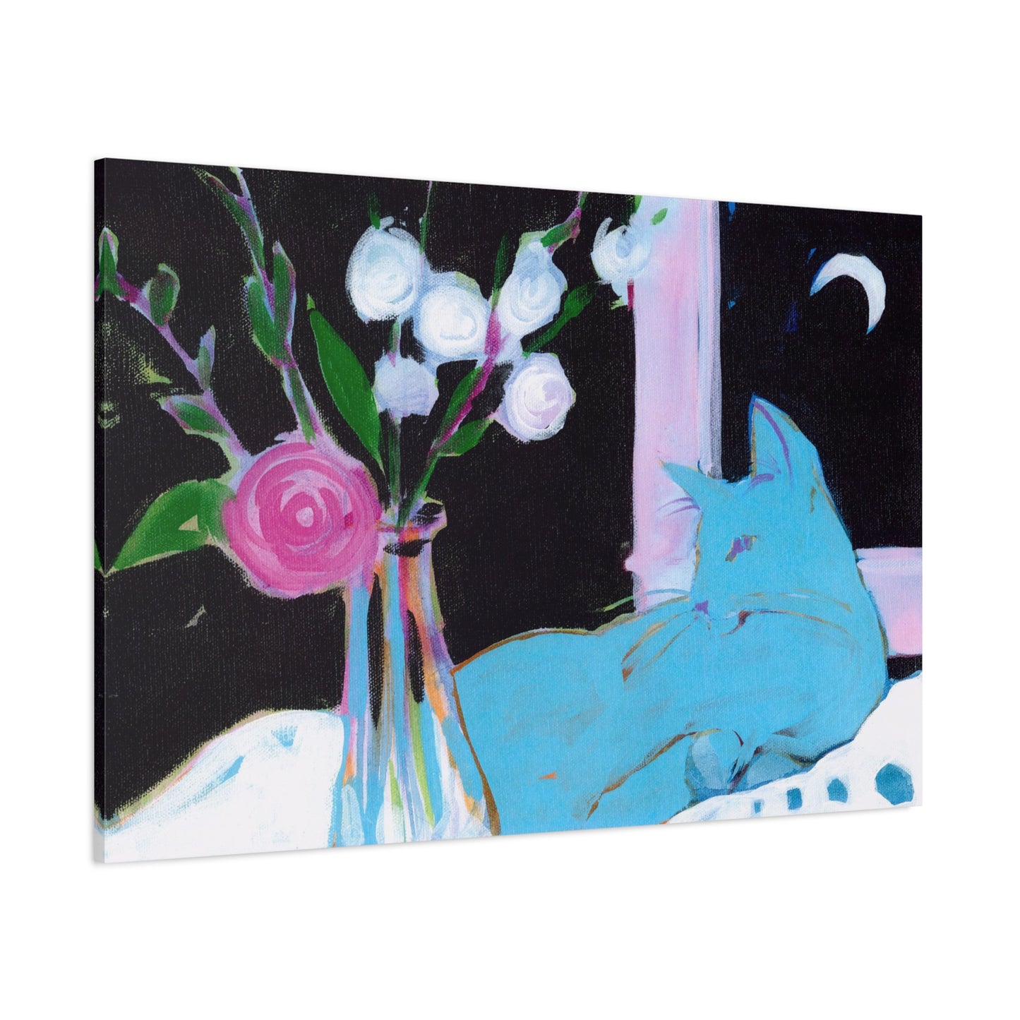 Kitty and Carnation  - Canvas