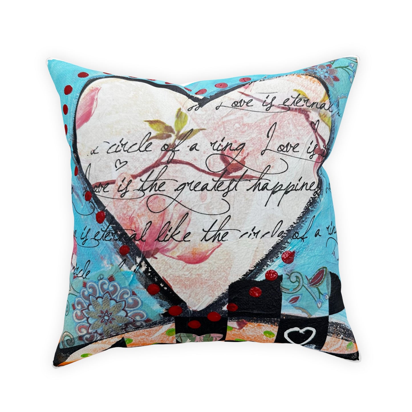 Hearts Broadcloth Pillow 1