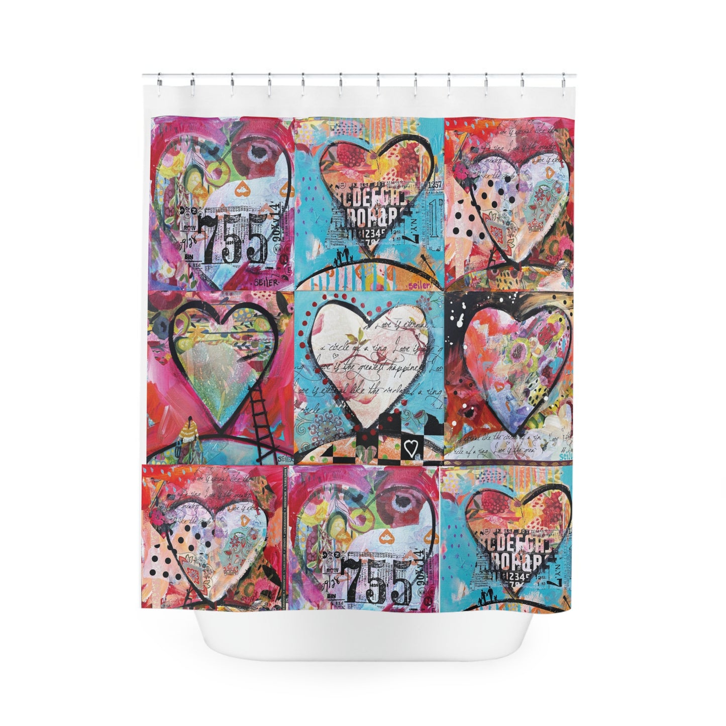 HEARTS Shower Curtain