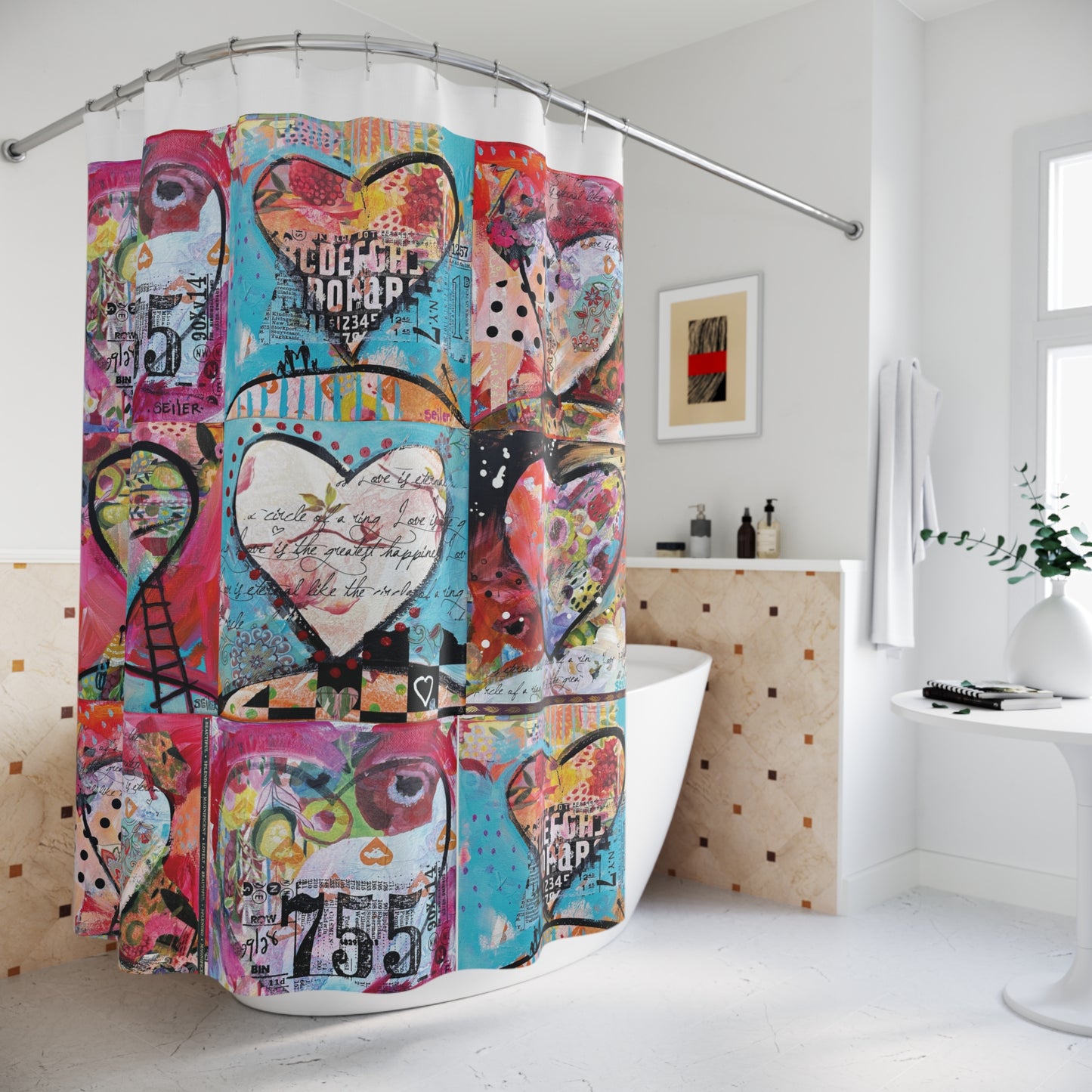 HEARTS Shower Curtain