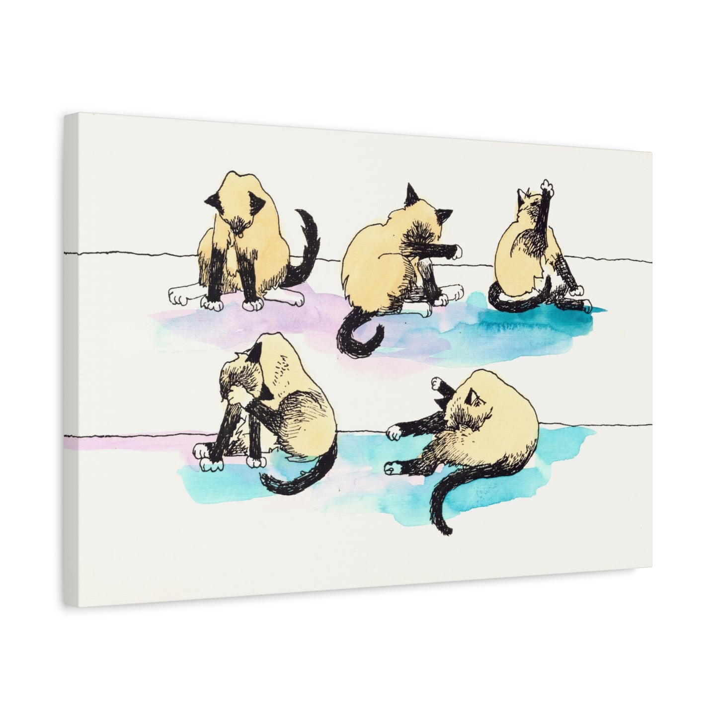 Duckling x 5  - Canvas