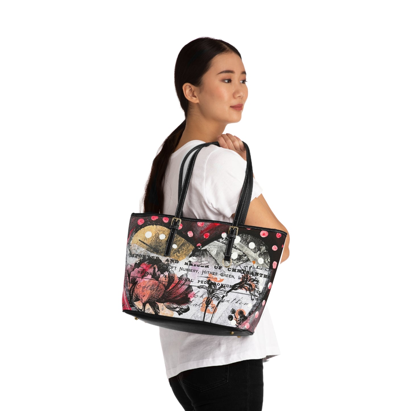 Polka Dot Love Leather Shoulder Bag