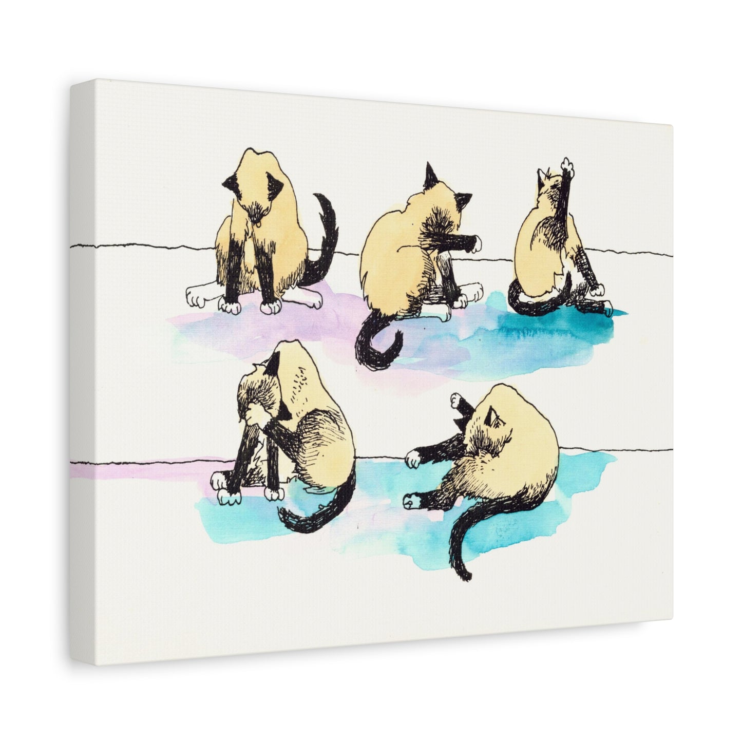 Duckling x 5  - Canvas