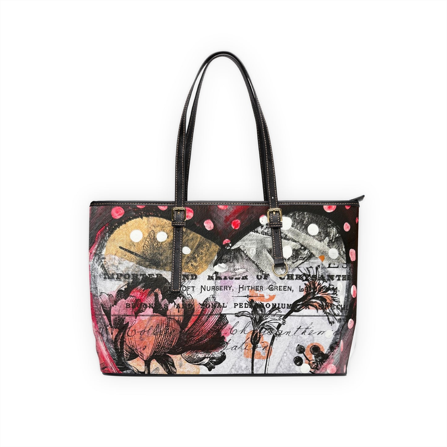Polka Dot Love Leather Shoulder Bag