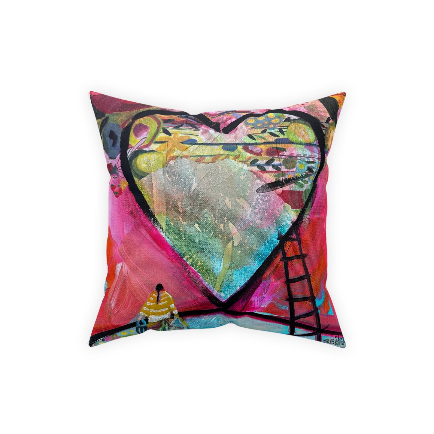 Hearts Broadcloth Pillow 1