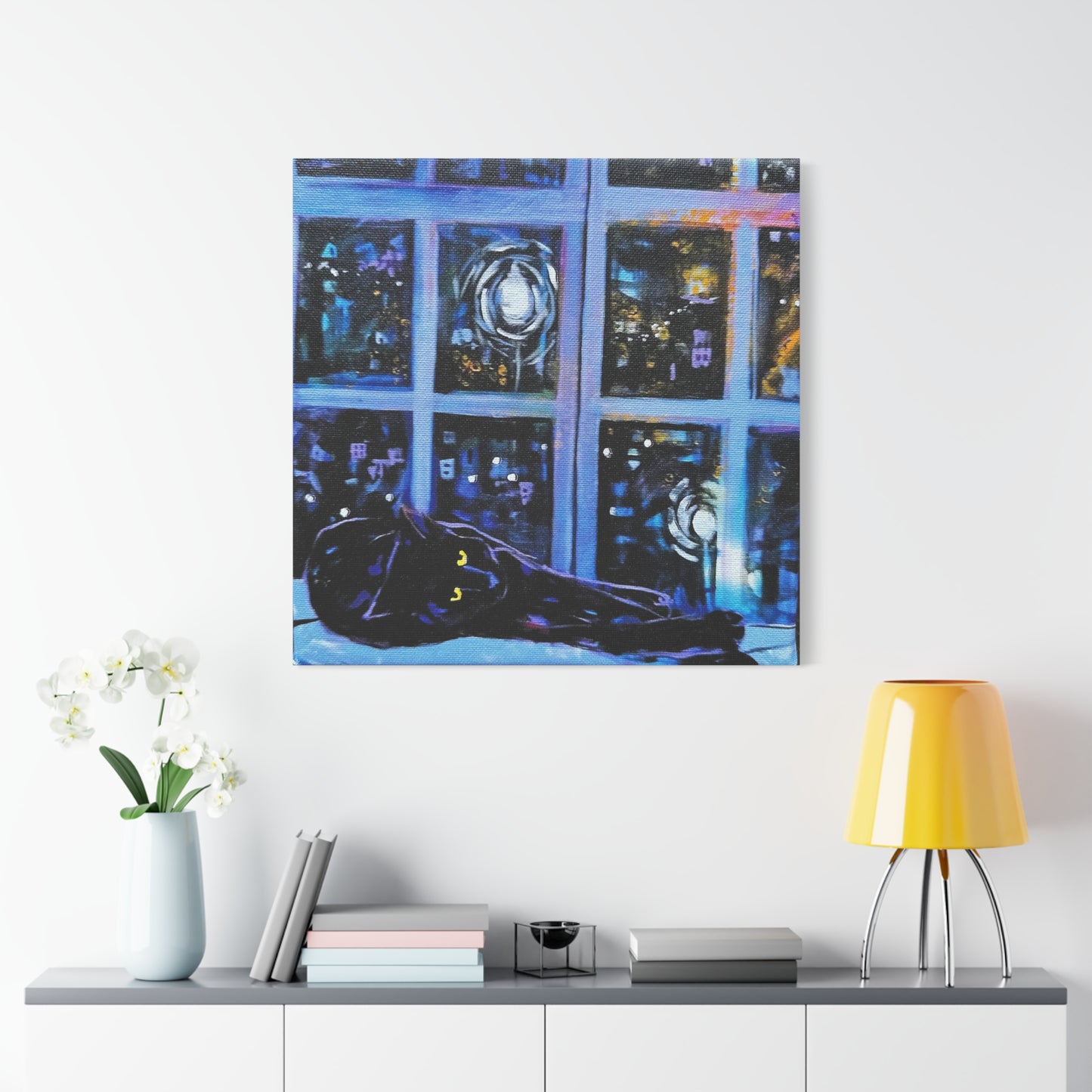 Kitty in Window - Canvas
