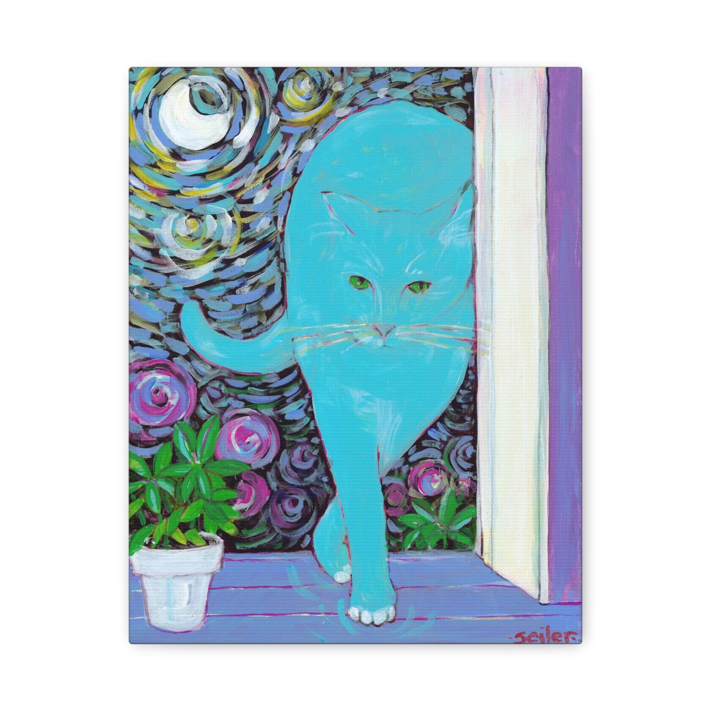 Cat Van Gogh  - Canvas