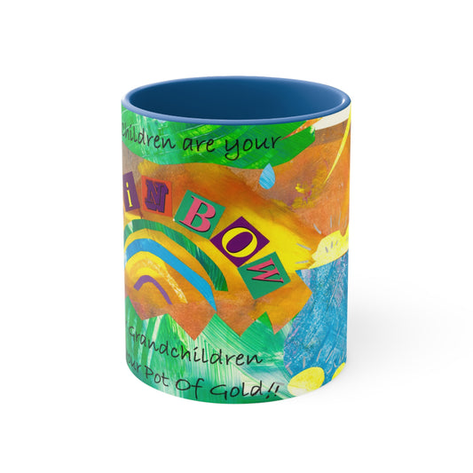 Rainbow Accent Coffee Mug, 11oz