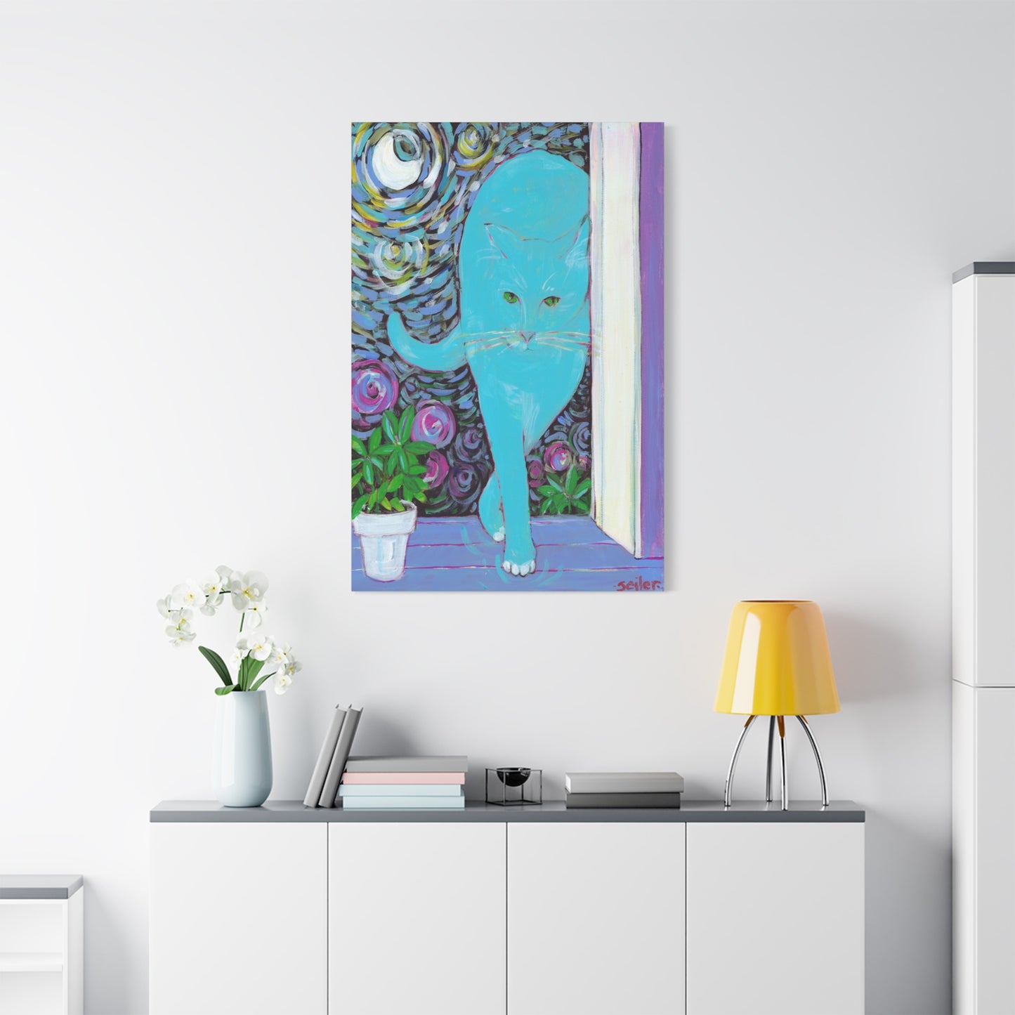 Cat Van Gogh  - Canvas