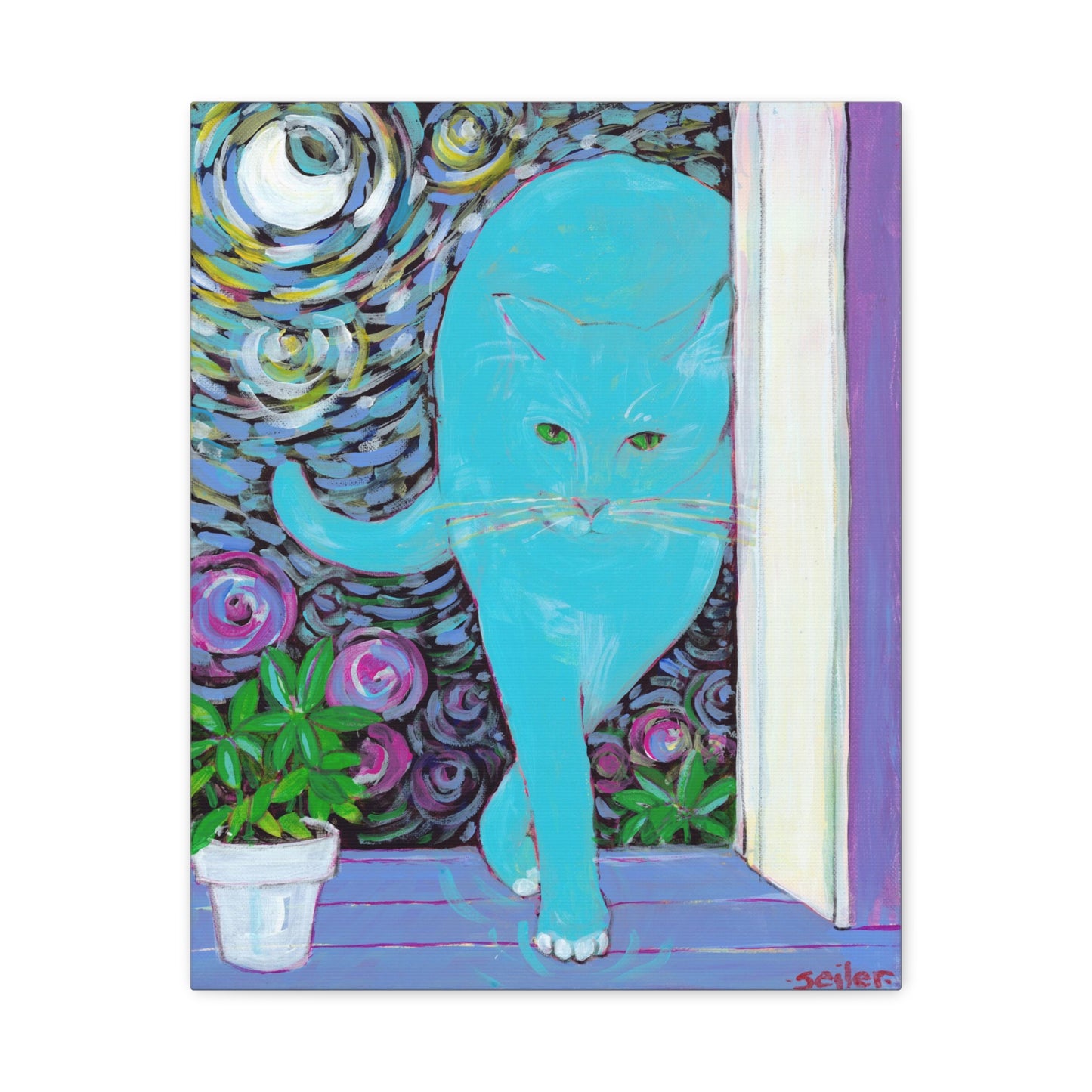 Cat Van Gogh  - Canvas