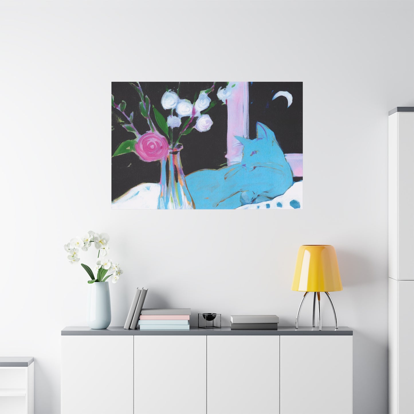 Kitty and Carnation  - Canvas