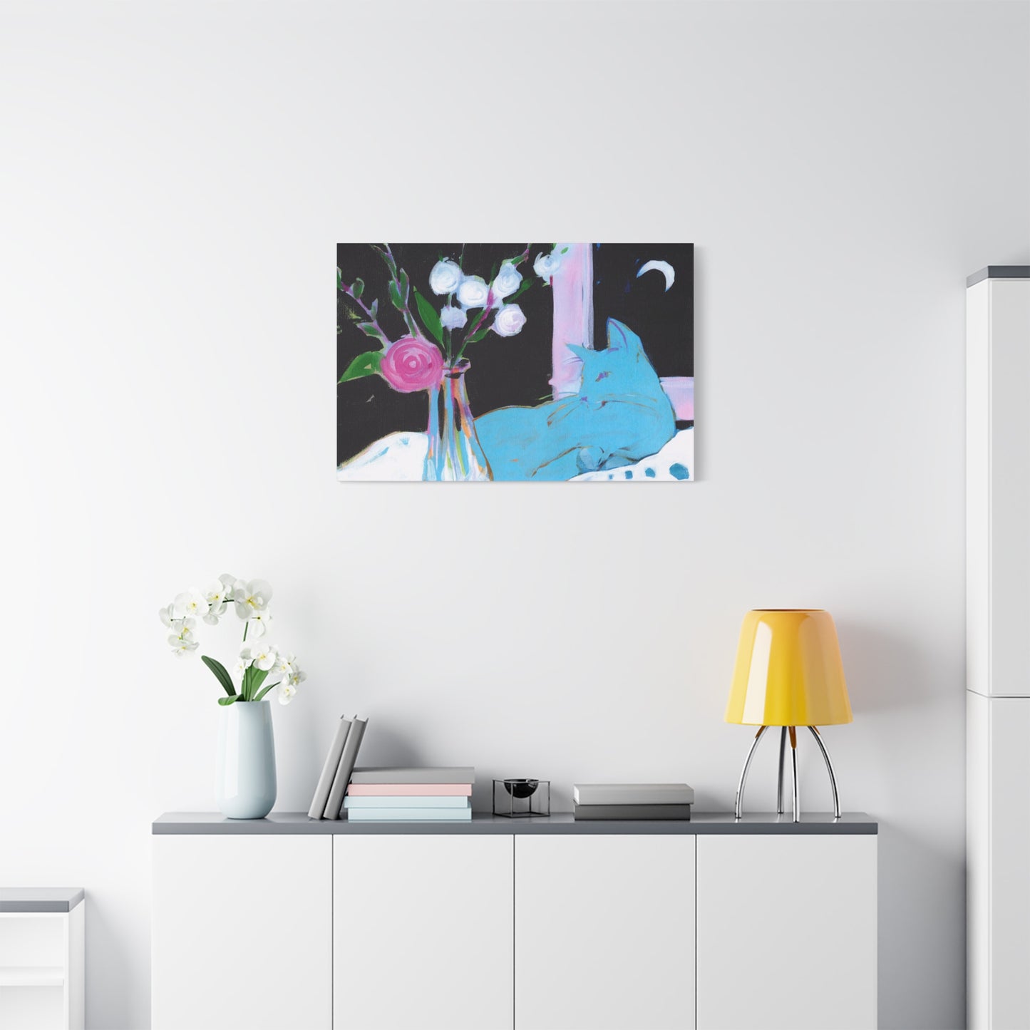 Kitty and Carnation  - Canvas