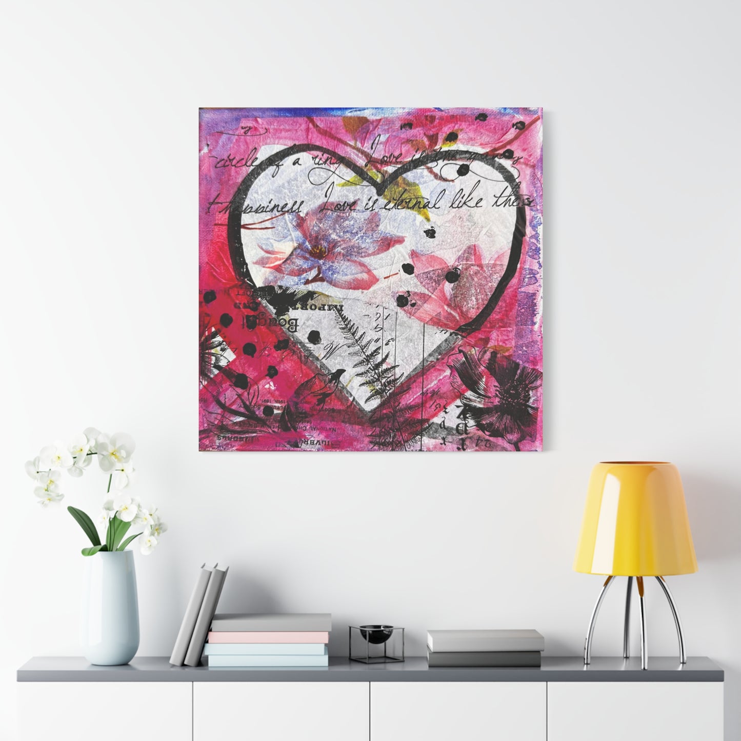 Hearts & Flowers  - Canvas