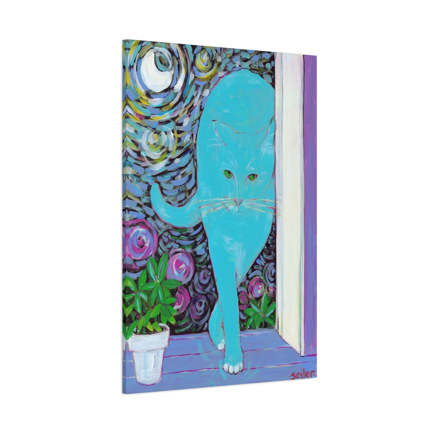 Cat Van Gogh  - Canvas