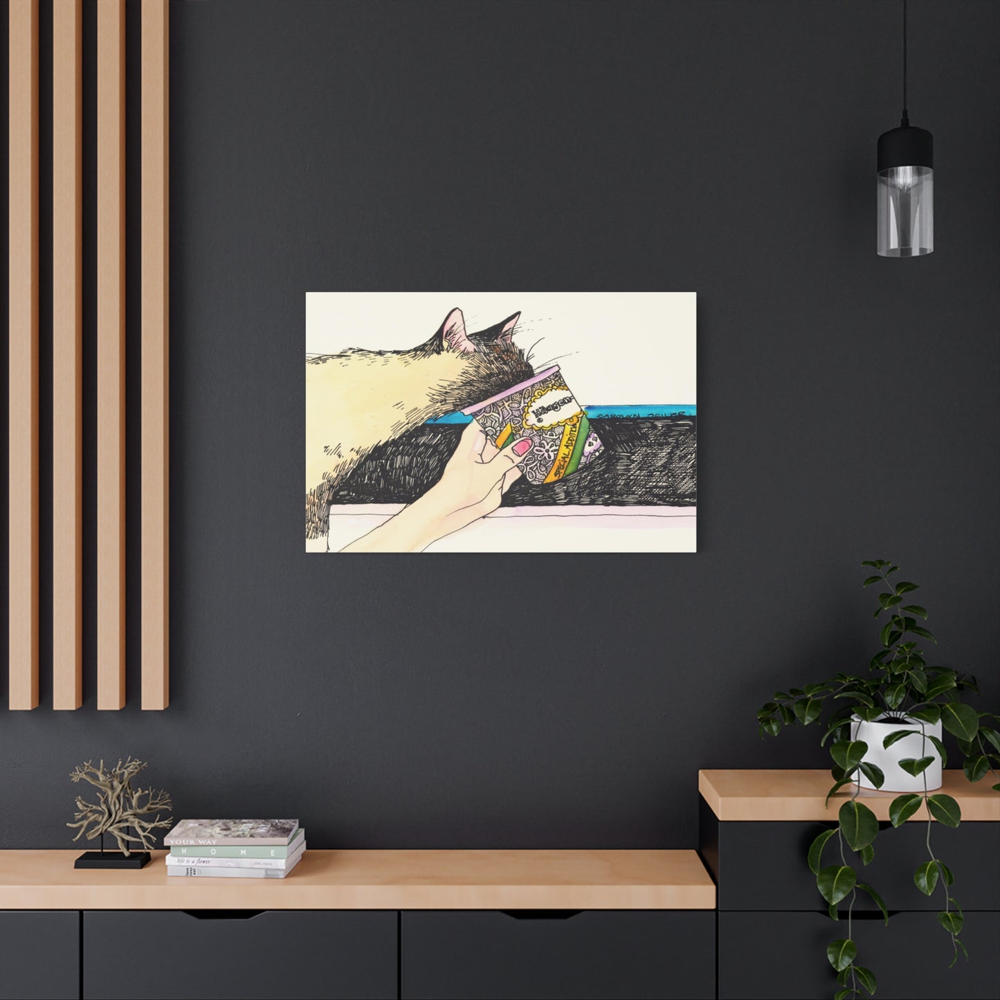 Ice Cream Kitty  - Canvas