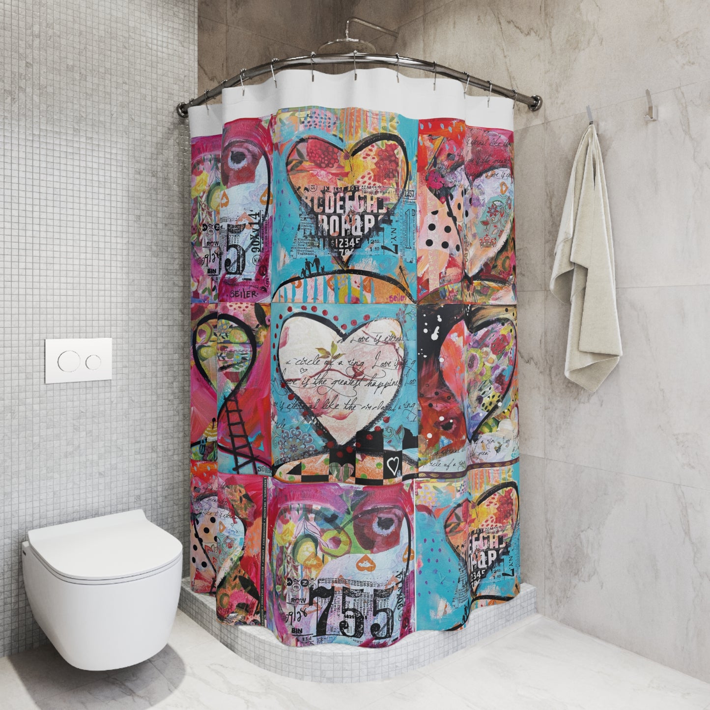 HEARTS Shower Curtain