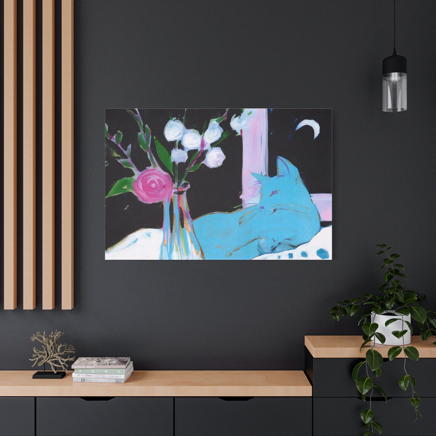 Kitty and Carnation  - Canvas