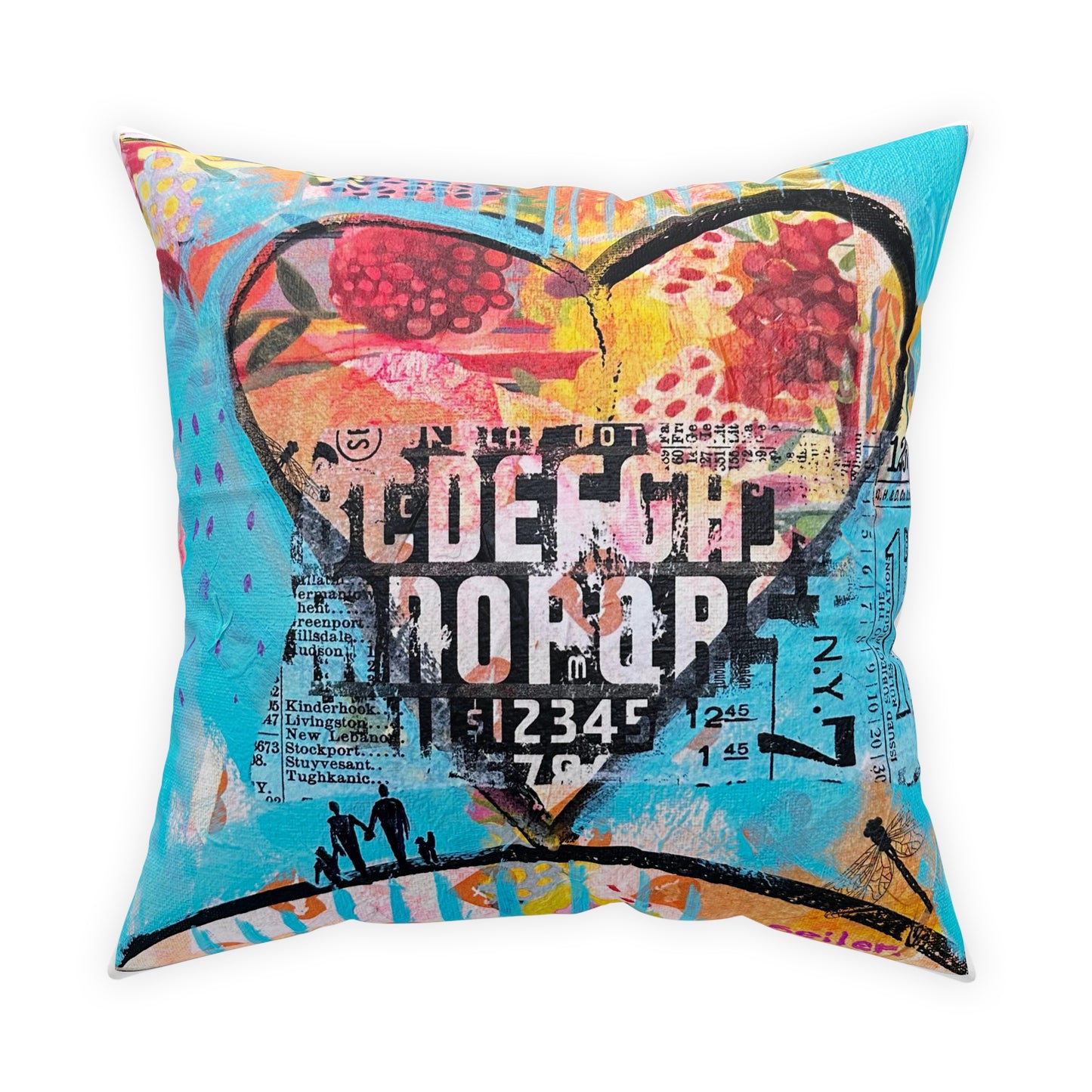 Hearts Broadcloth Pillow 2
