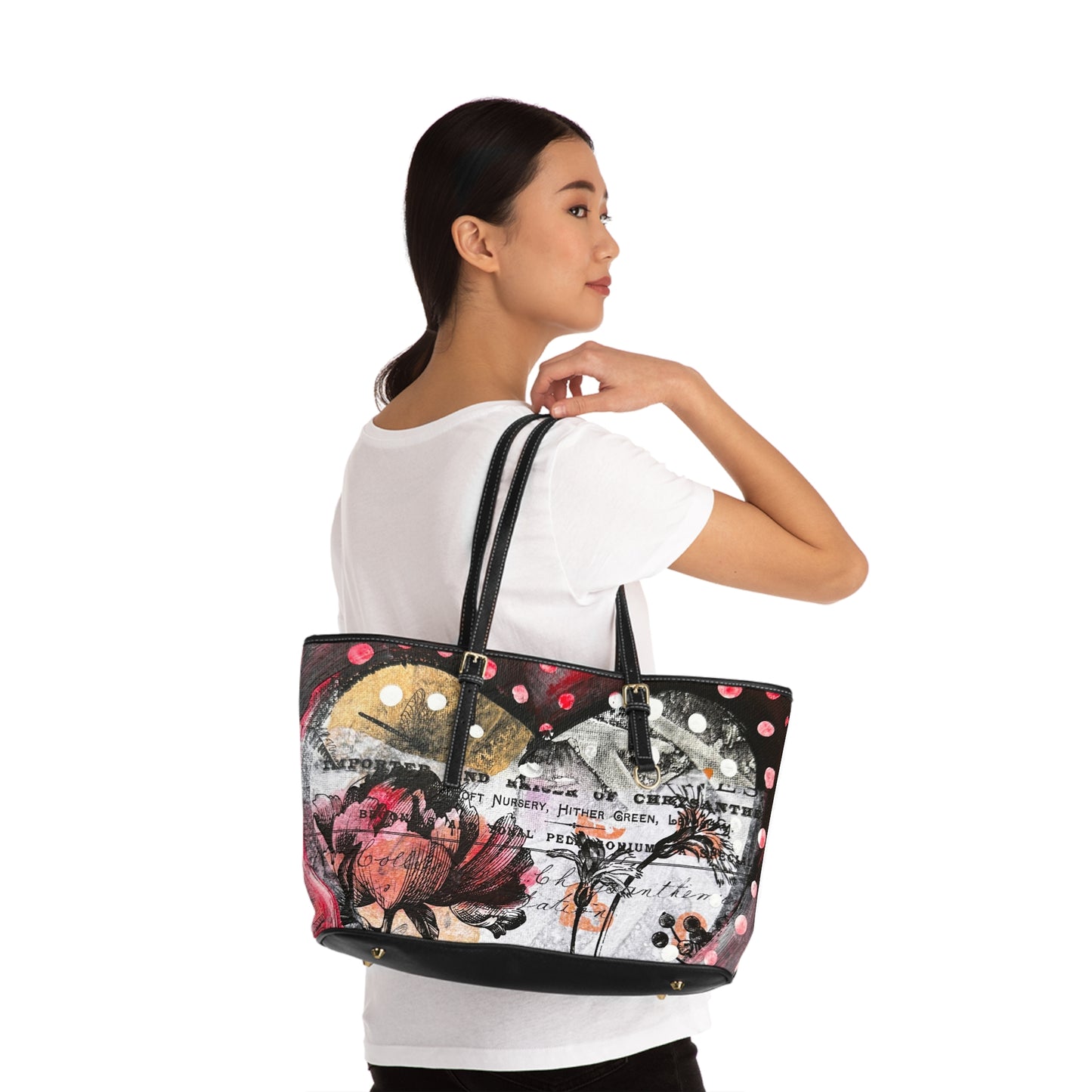 Polka Dot Love Leather Shoulder Bag