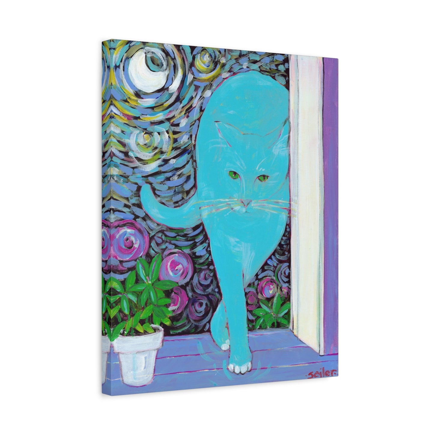 Cat Van Gogh  - Canvas