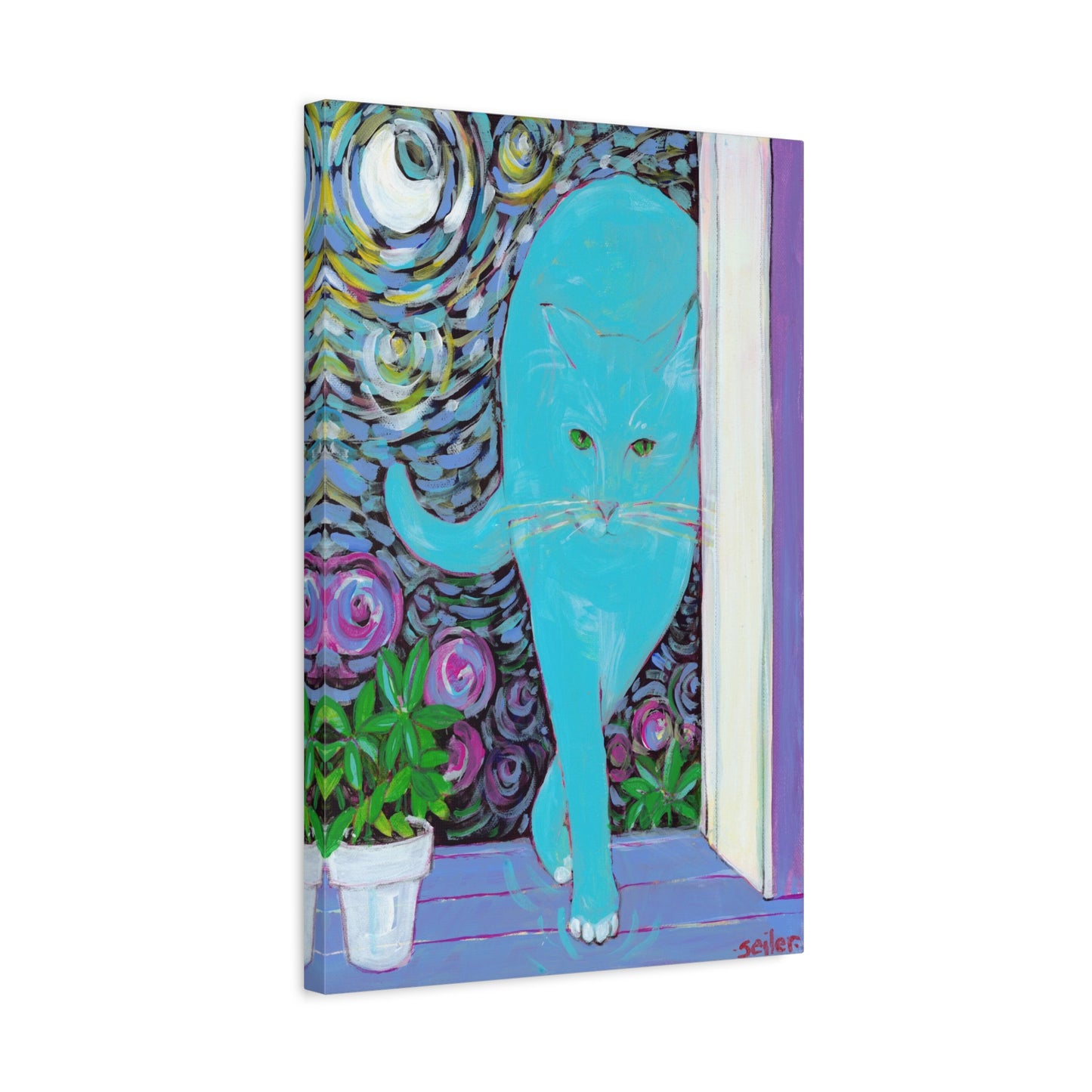 Cat Van Gogh  - Canvas