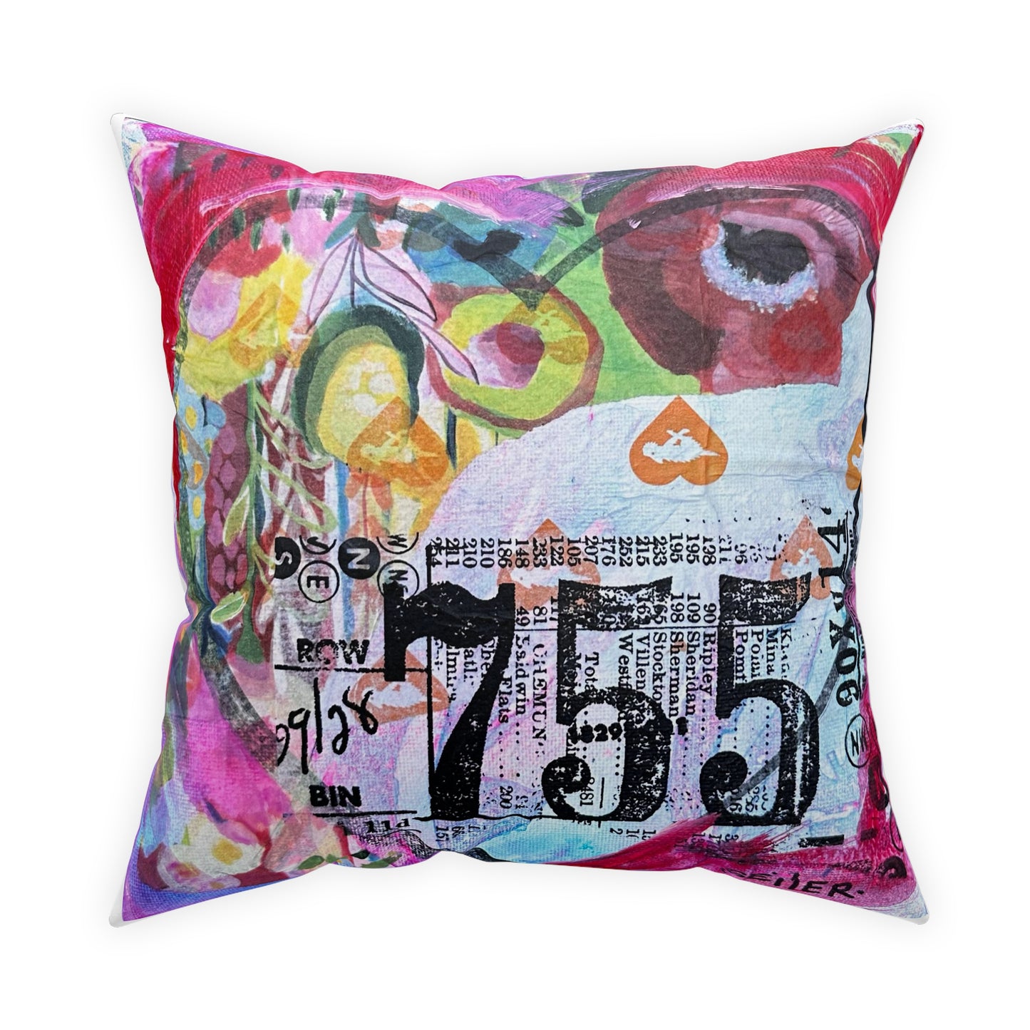 Hearts Broadcloth Pillow 2