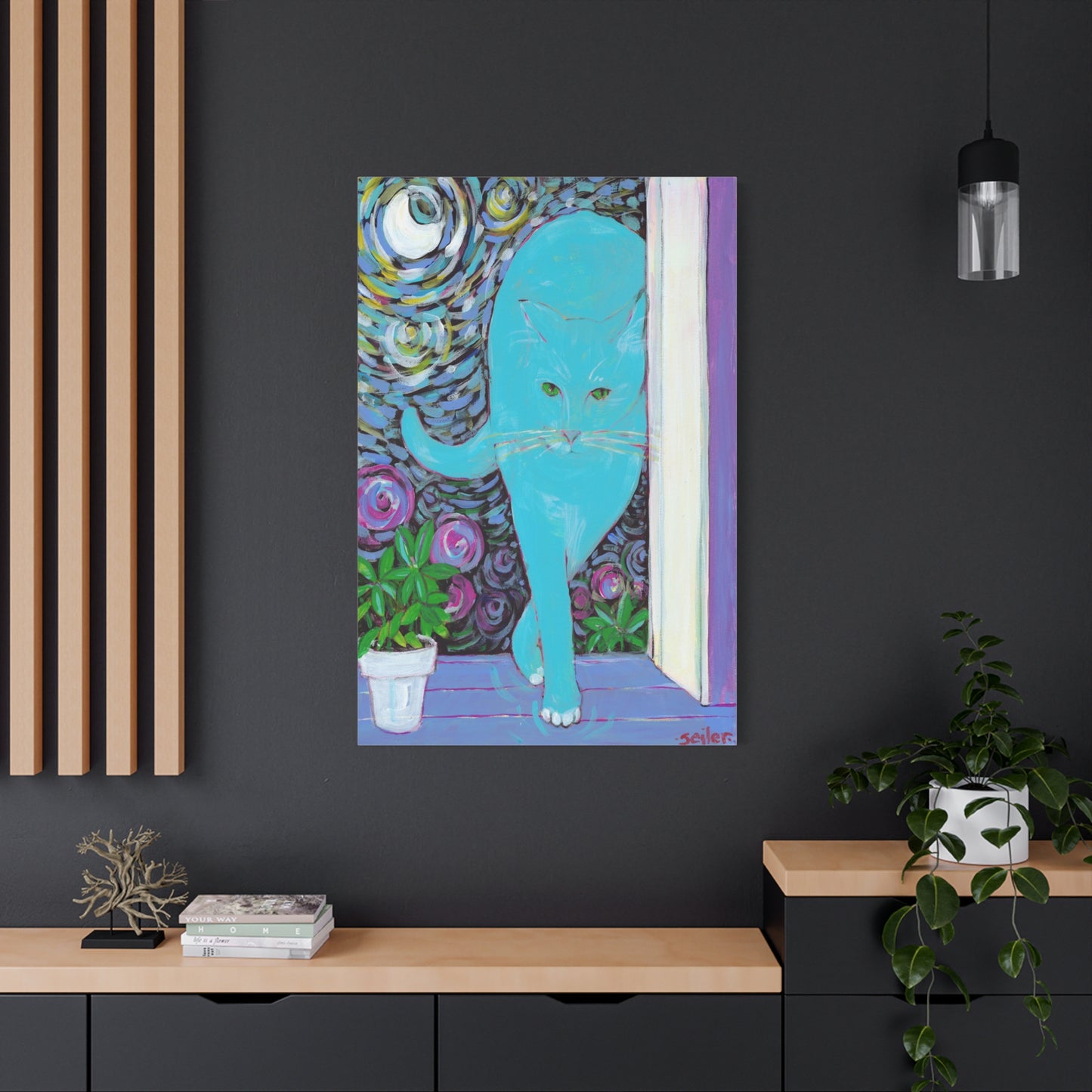 Cat Van Gogh  - Canvas