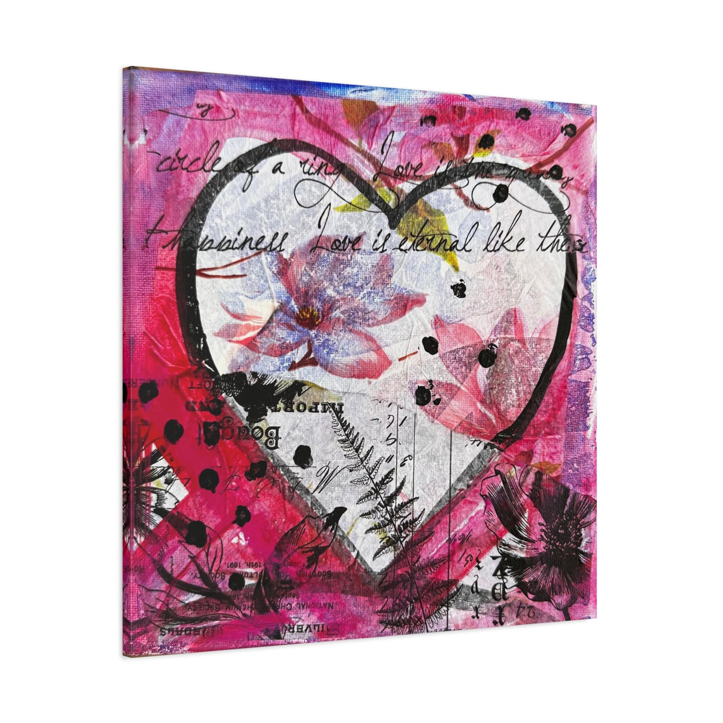 Hearts & Flowers  - Canvas