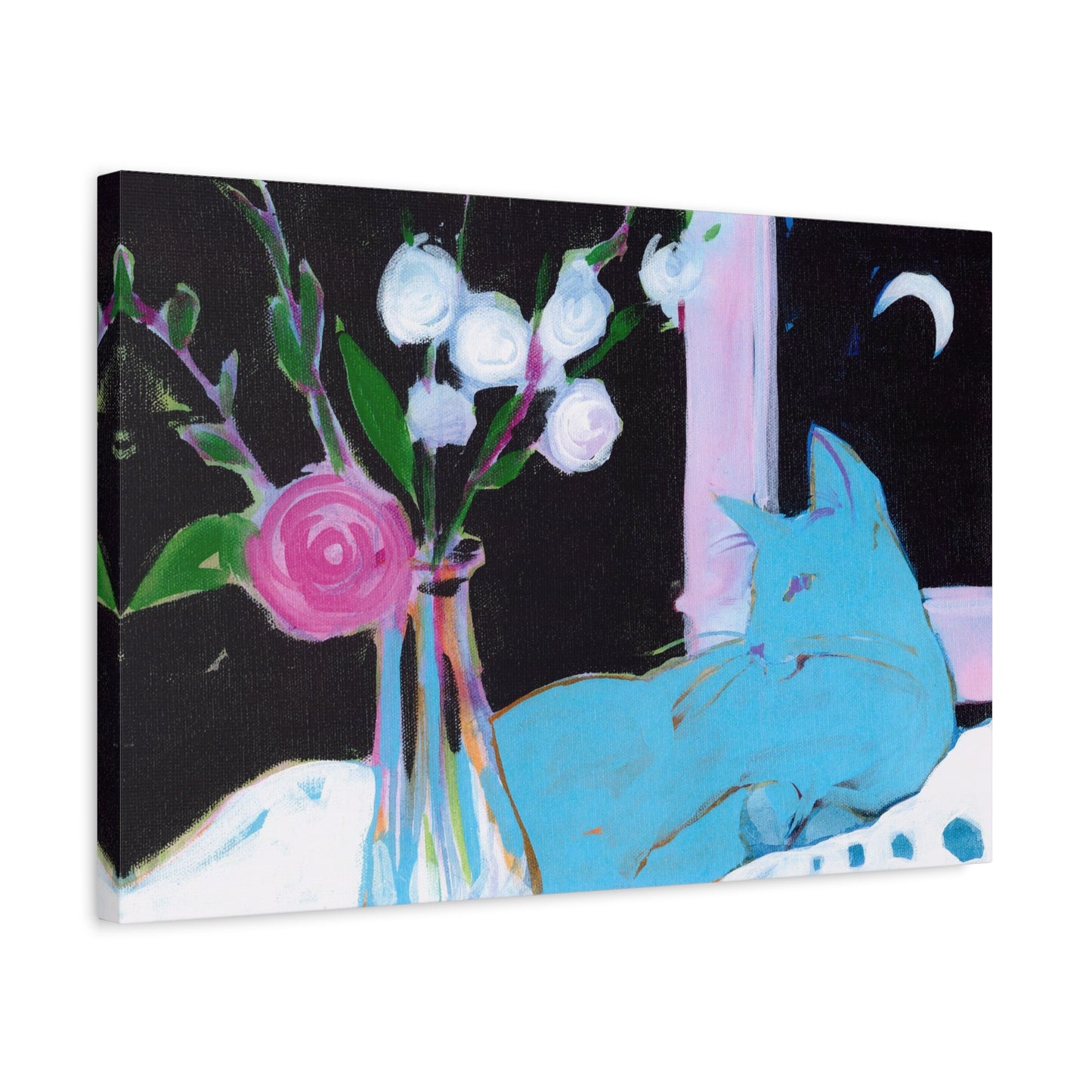Kitty and Carnation  - Canvas