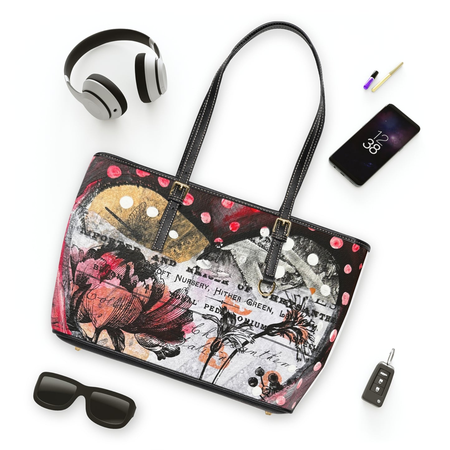 Polka Dot Love Leather Shoulder Bag