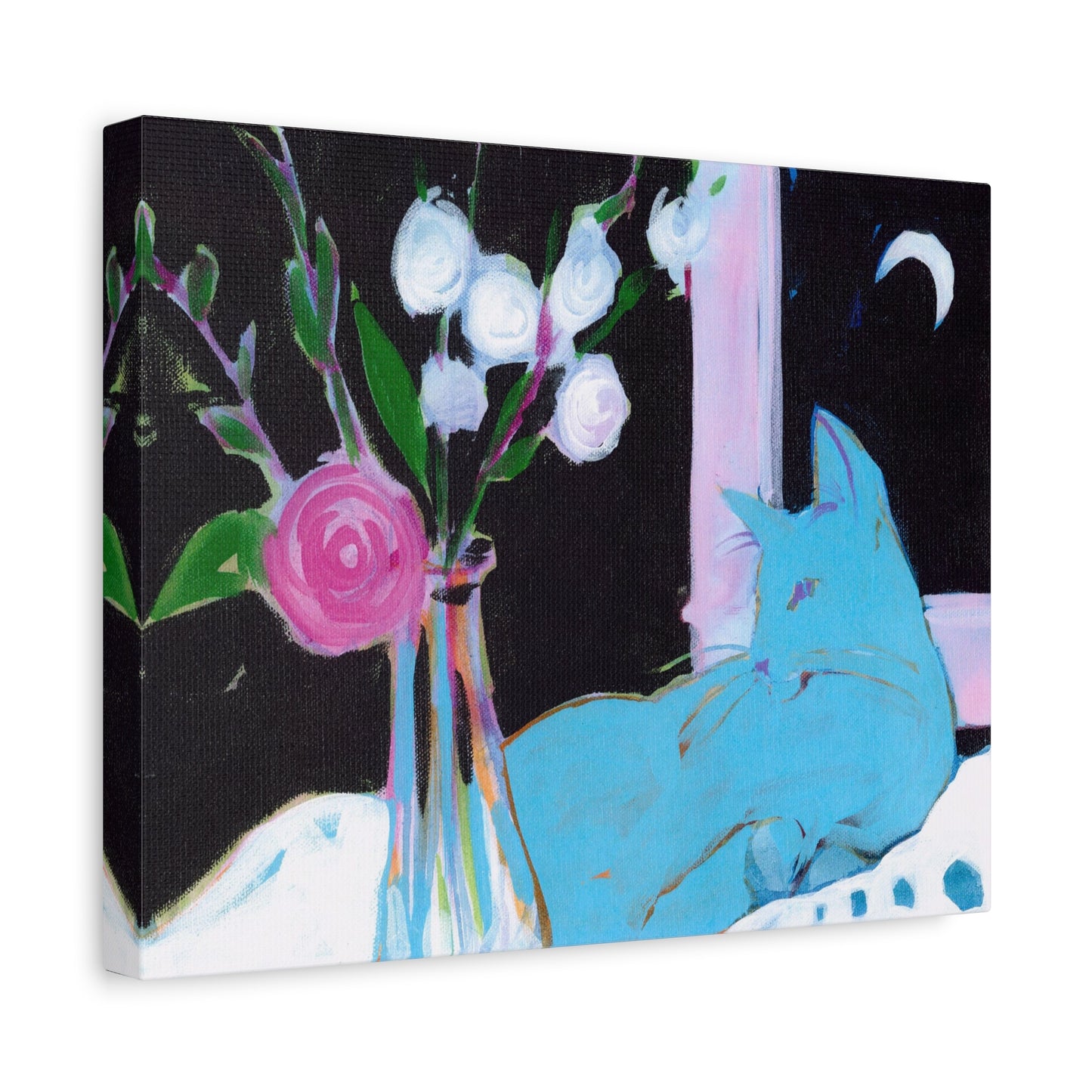 Kitty and Carnation  - Canvas