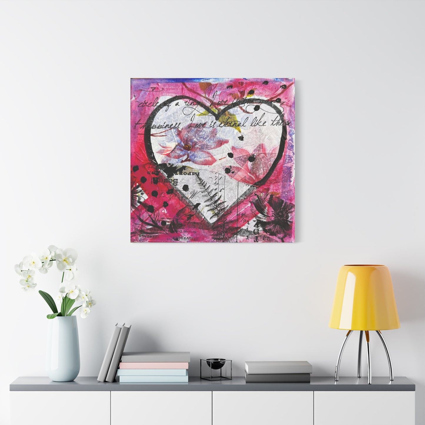 Hearts & Flowers  - Canvas