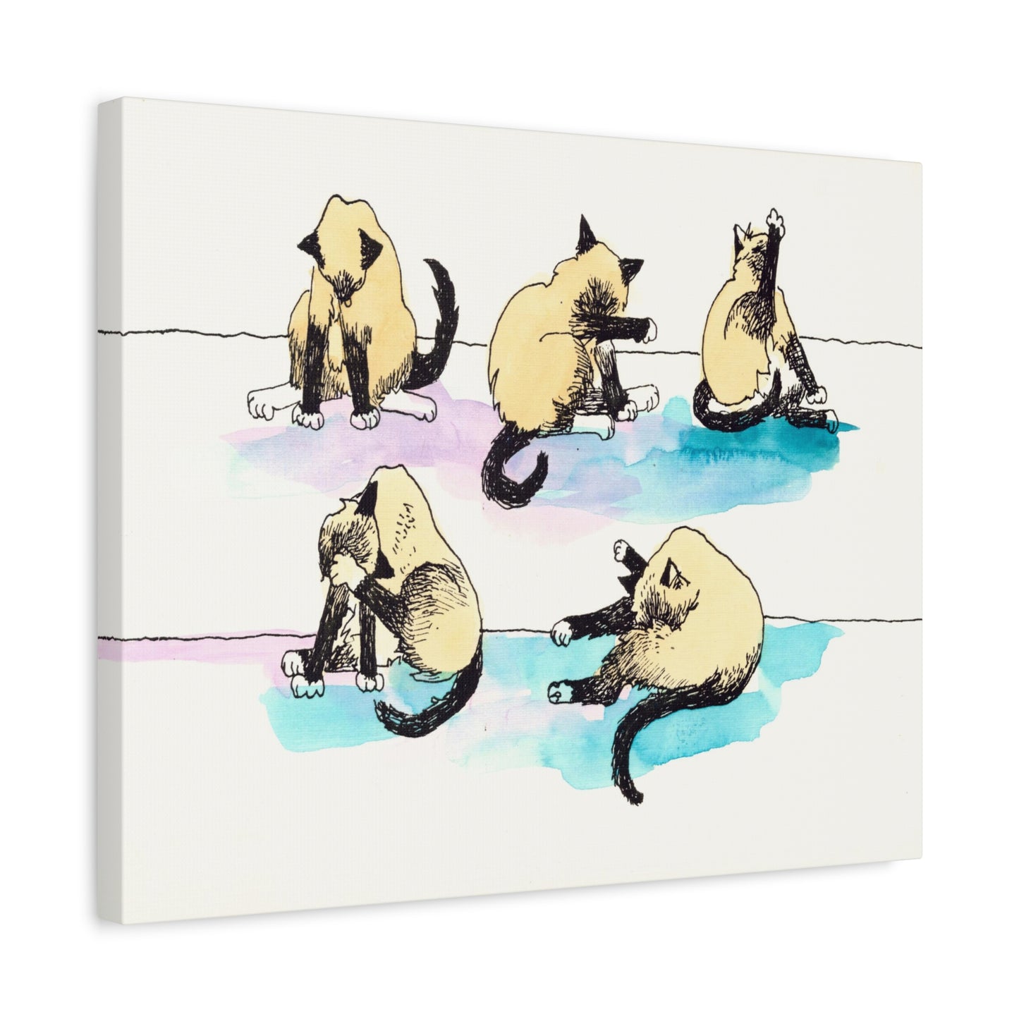 Duckling x 5  - Canvas
