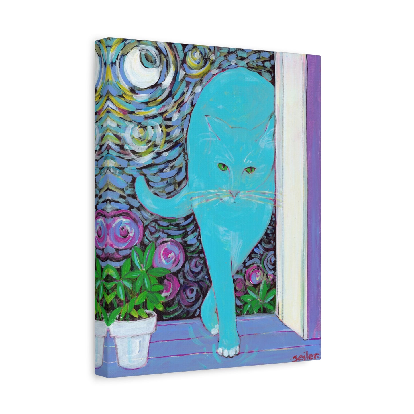 Cat Van Gogh  - Canvas