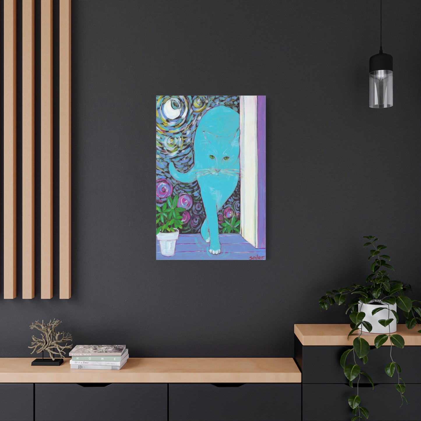 Cat Van Gogh  - Canvas