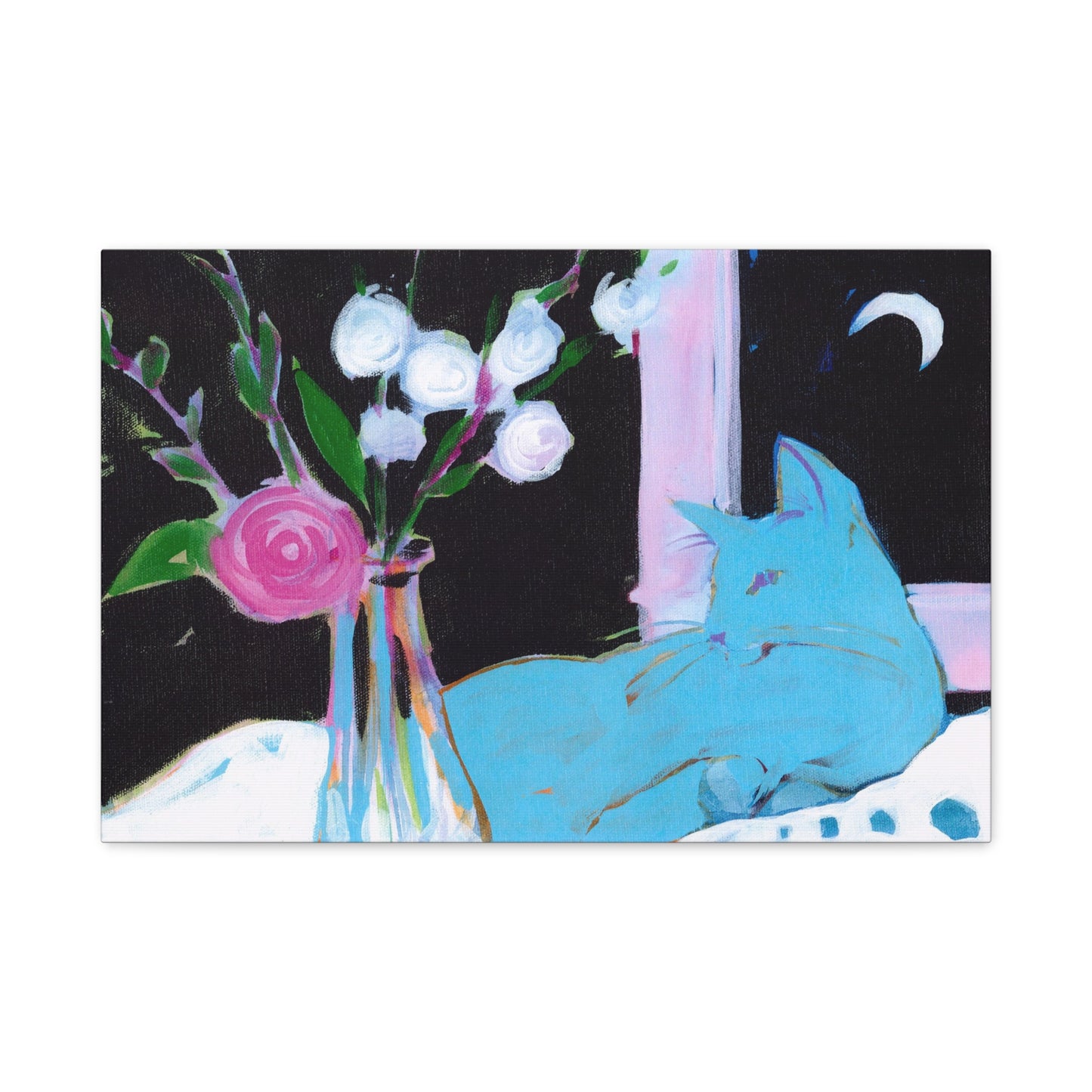 Kitty and Carnation  - Canvas