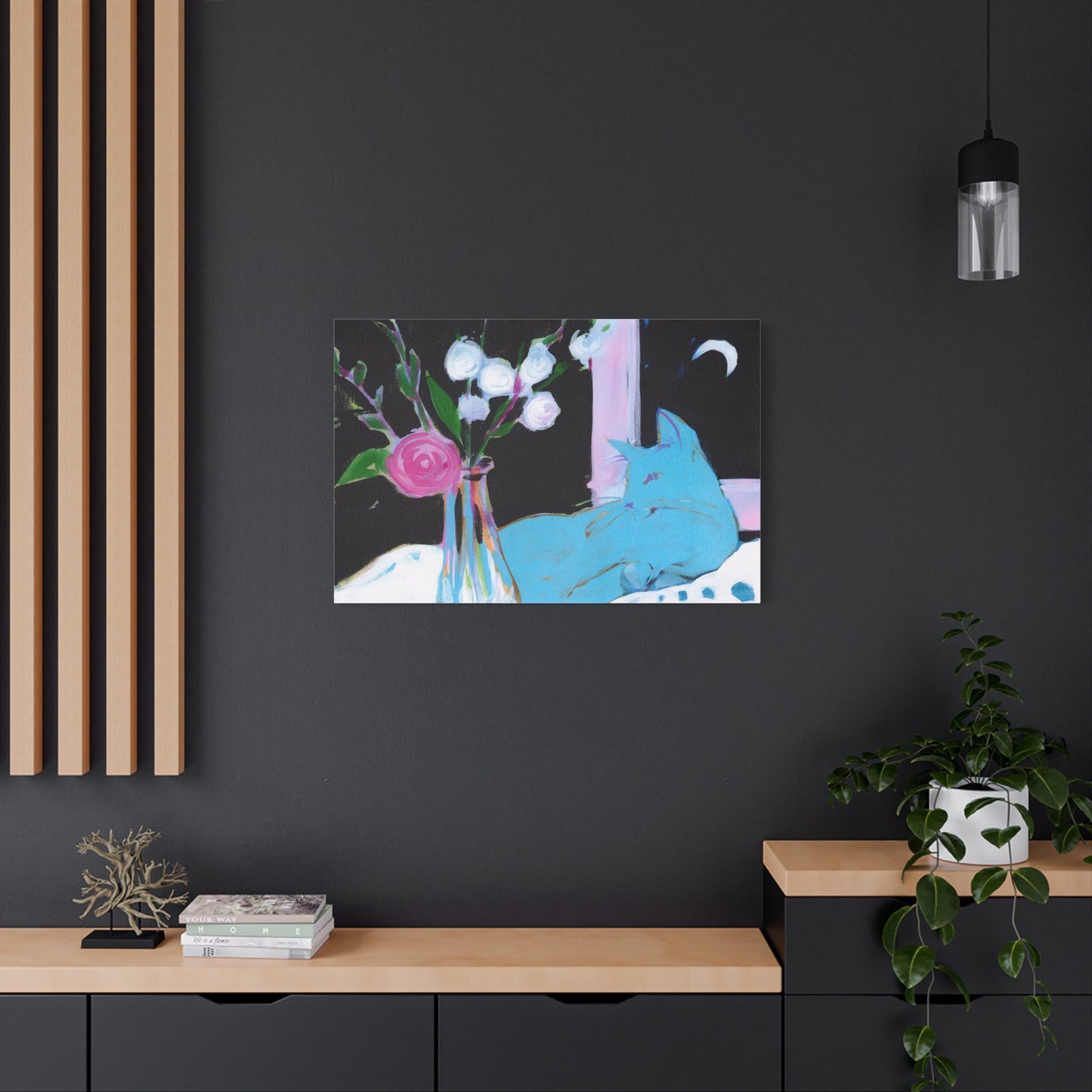 Kitty and Carnation  - Canvas