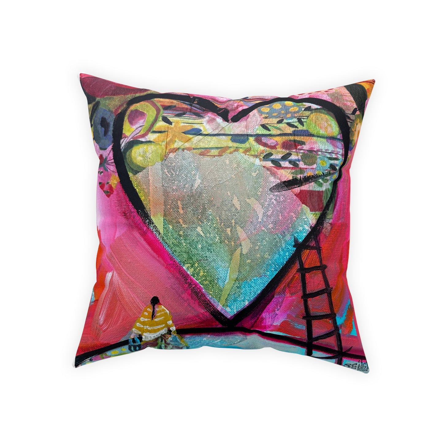 Hearts Broadcloth Pillow 1