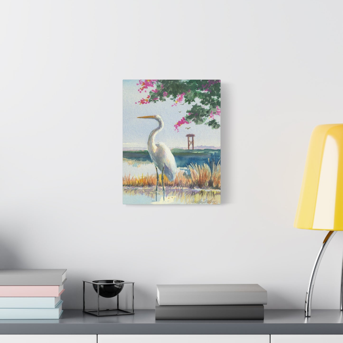 White Heron - Canvas